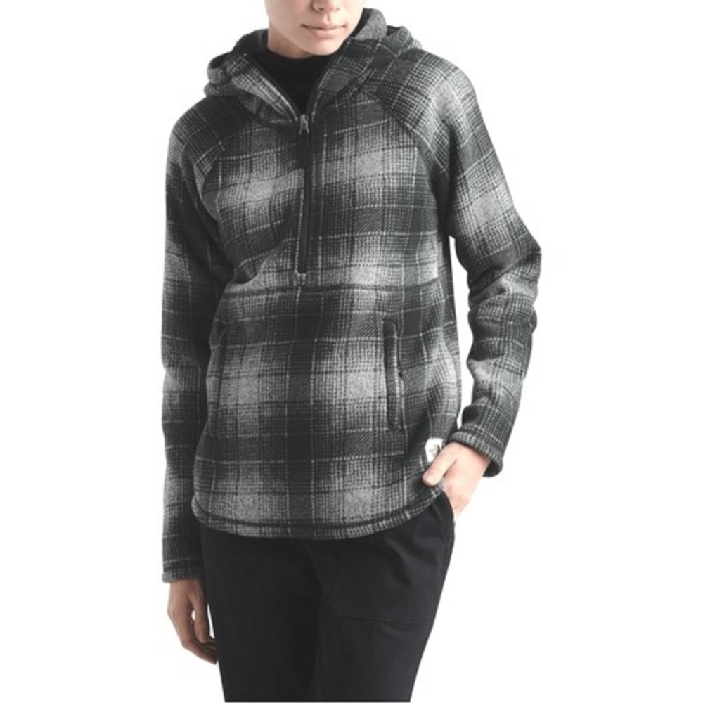 The North‎ Face Crescent Hooded Pullover Buffalo Plaid Hike Camp LATHE Gorpcore